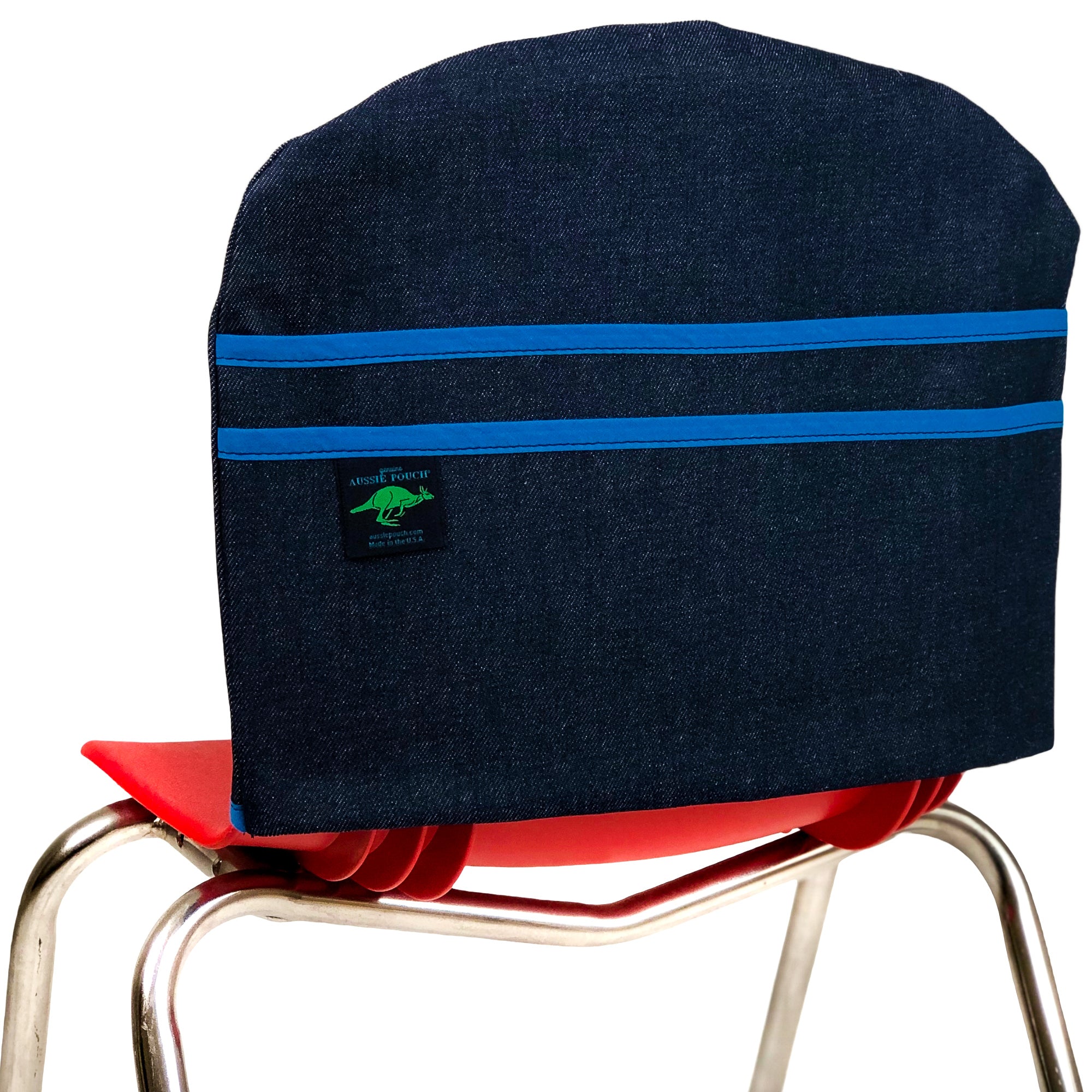 Aussie Pouch Curve Chair Pocket Blue Trim