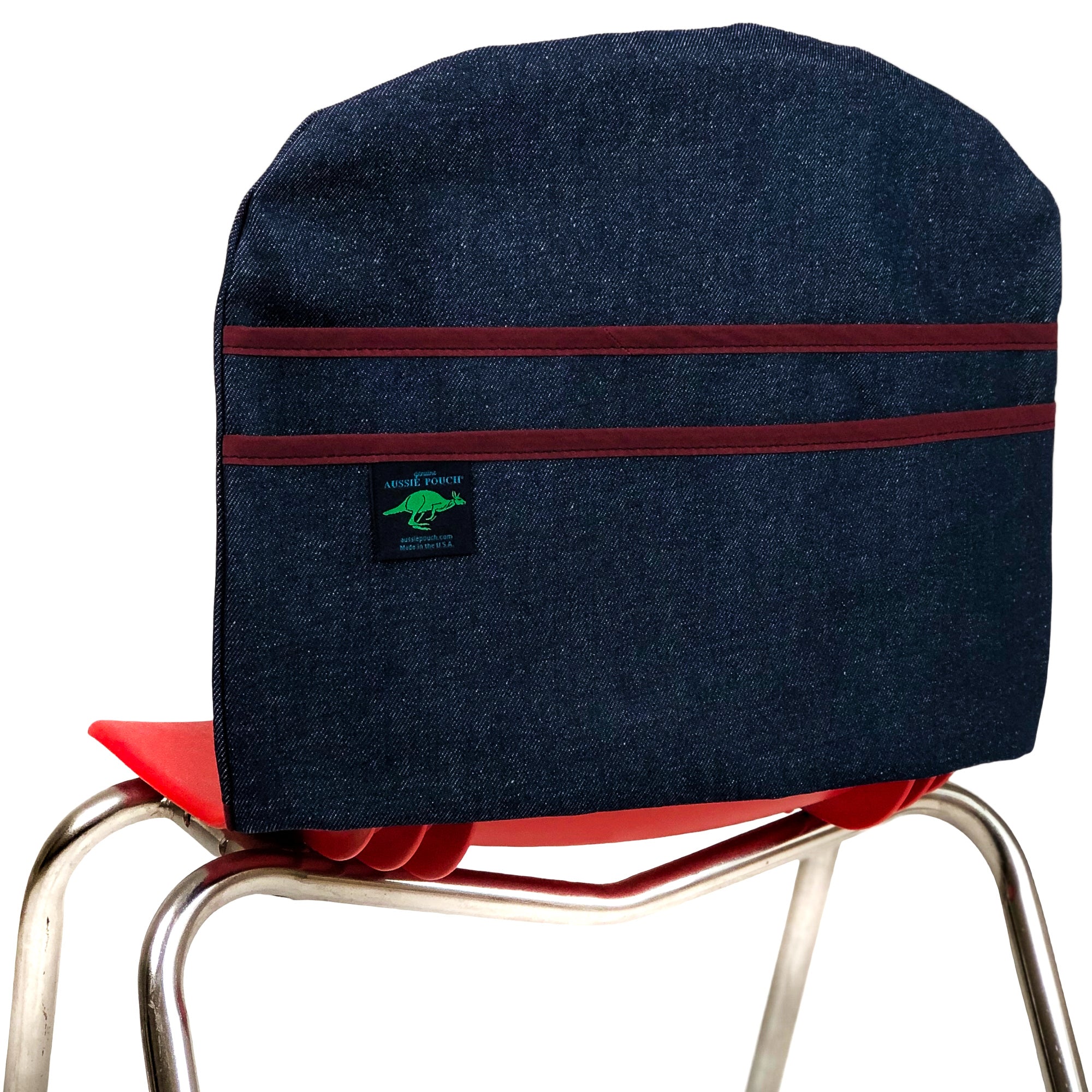 Aussie Pouch Curve Chair Pocket Maroon Trim