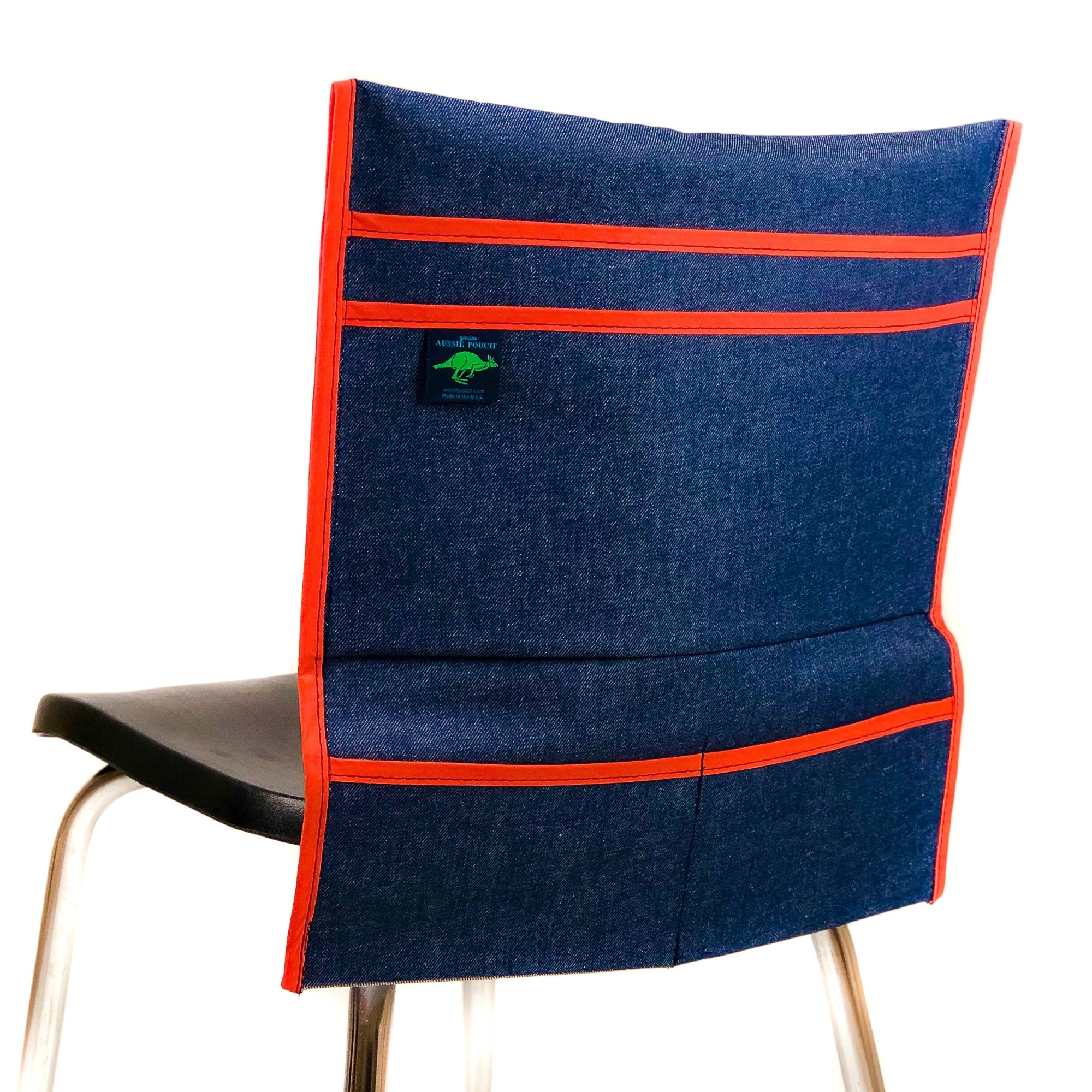 Aussie Pouch Organizer Chair Pocket Orange Trim