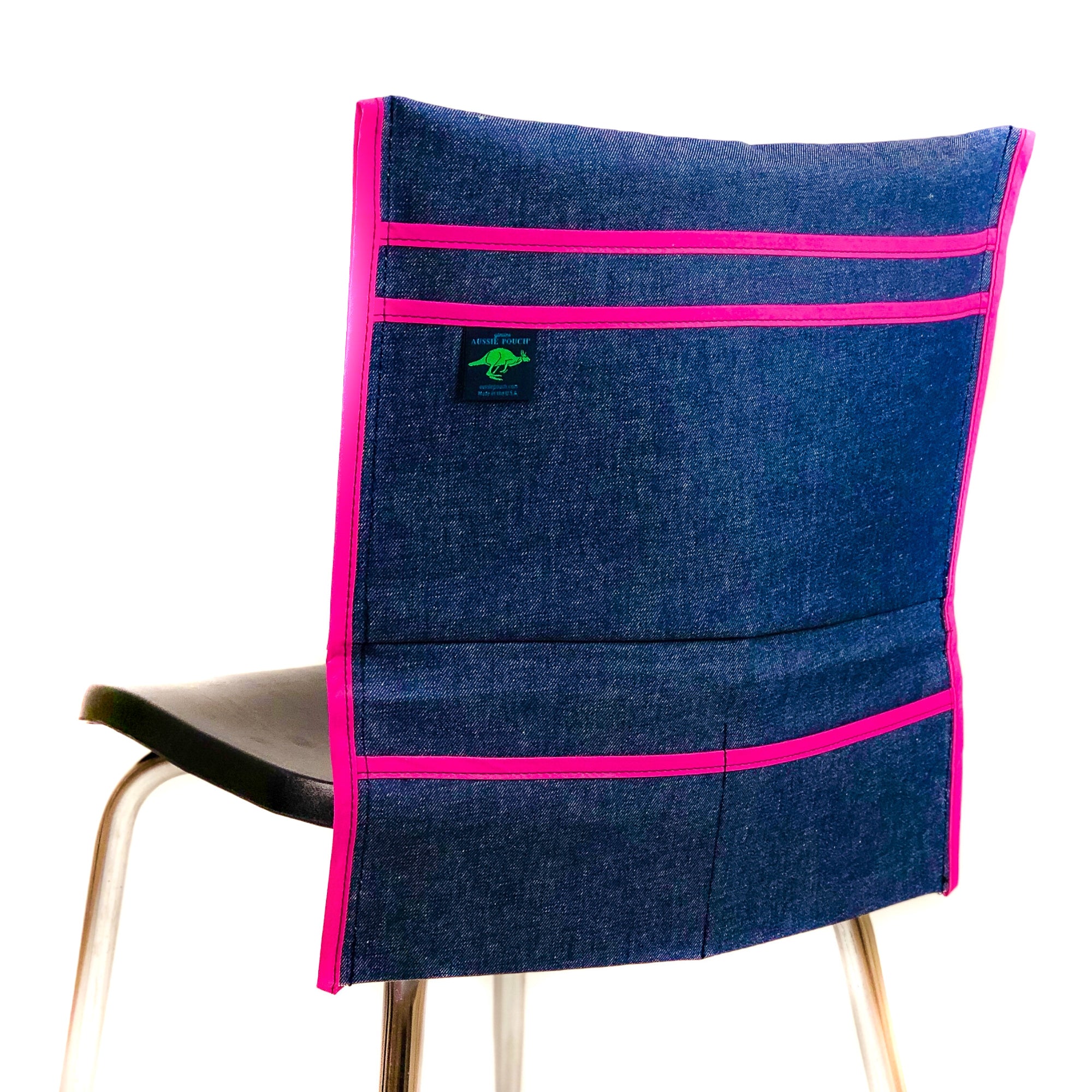 Aussie Pouch Organizer Chair Pocket Pink Trim