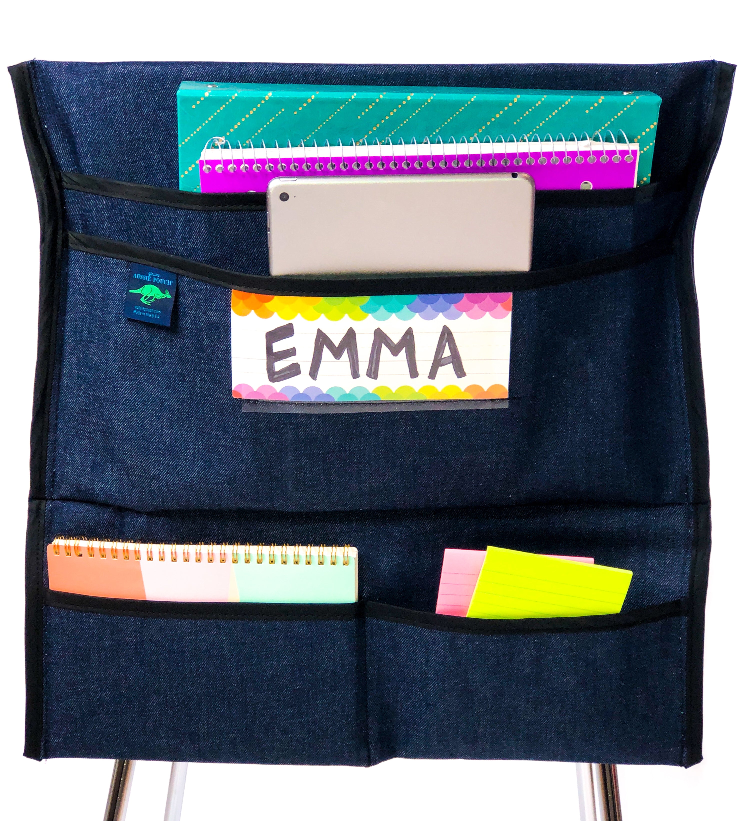Aussie Pouch Organizer Chair Pocket Black Trim
