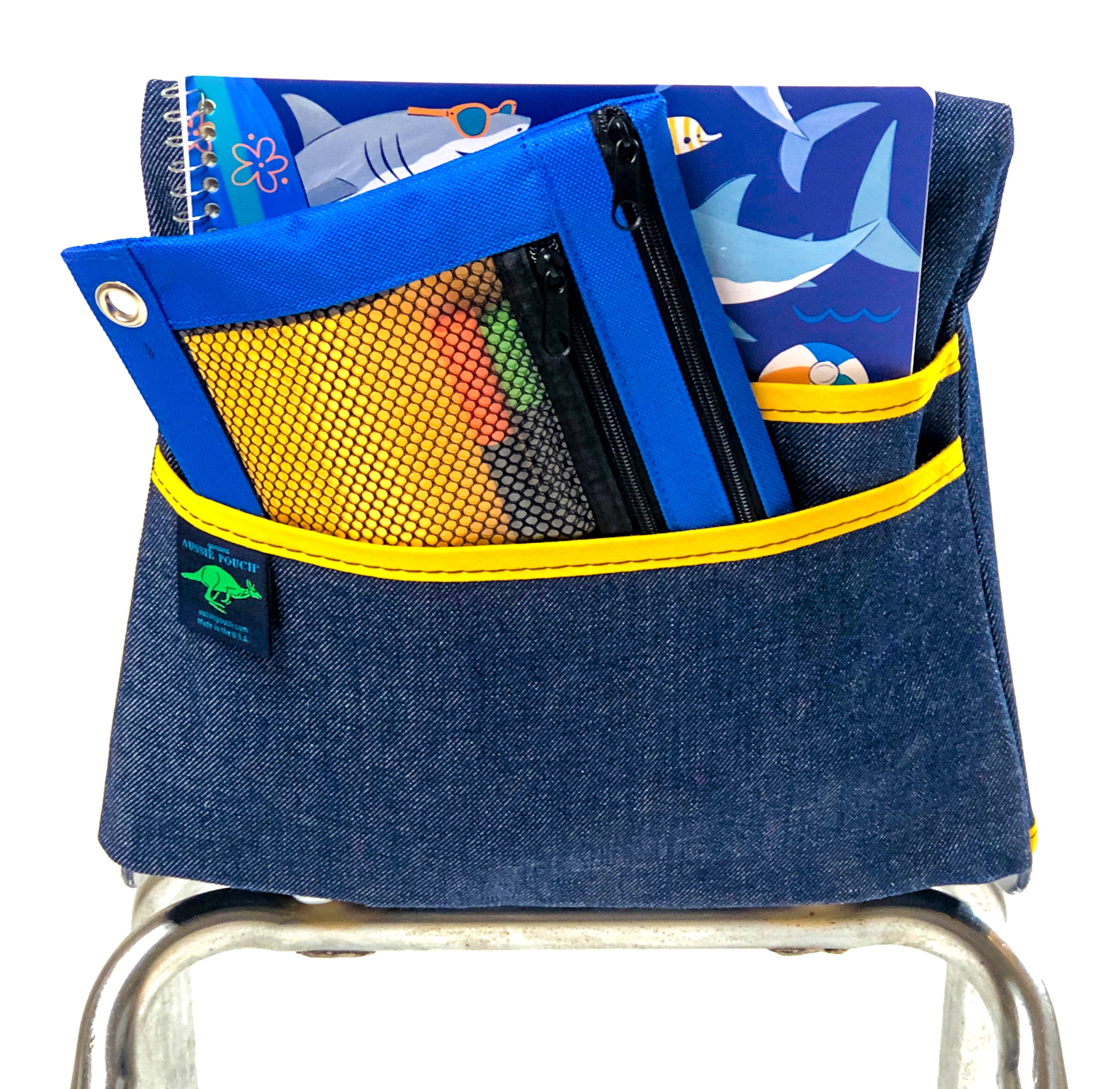 Aussie Pouch Classic Chair Pocket Yellow Trim 