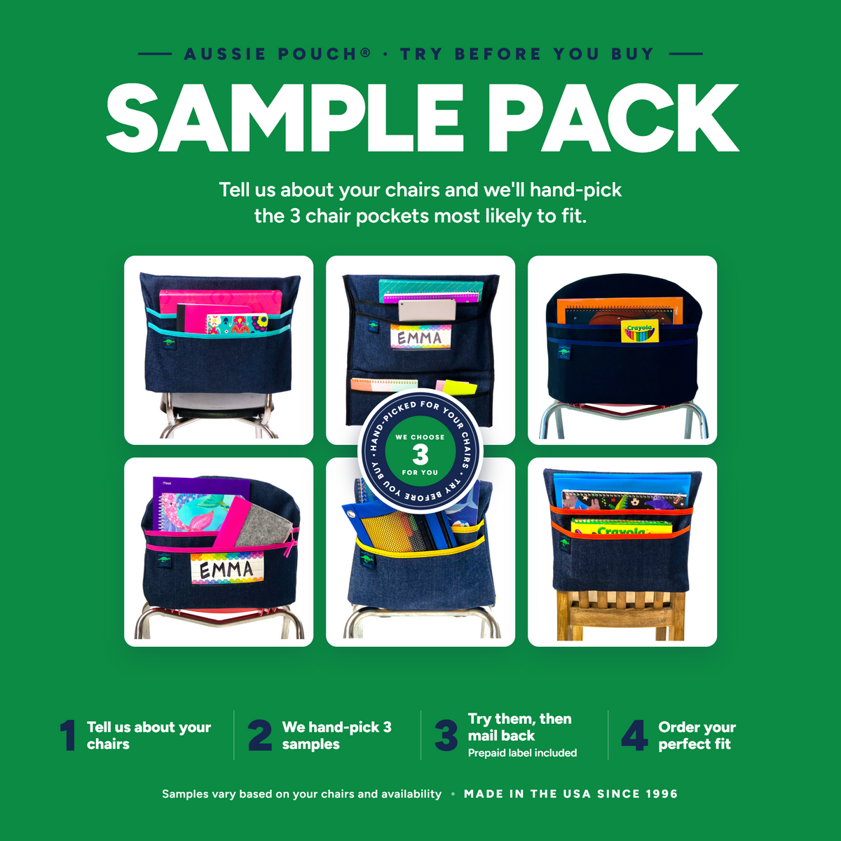 Aussie Pouch® Try On Sample Pack