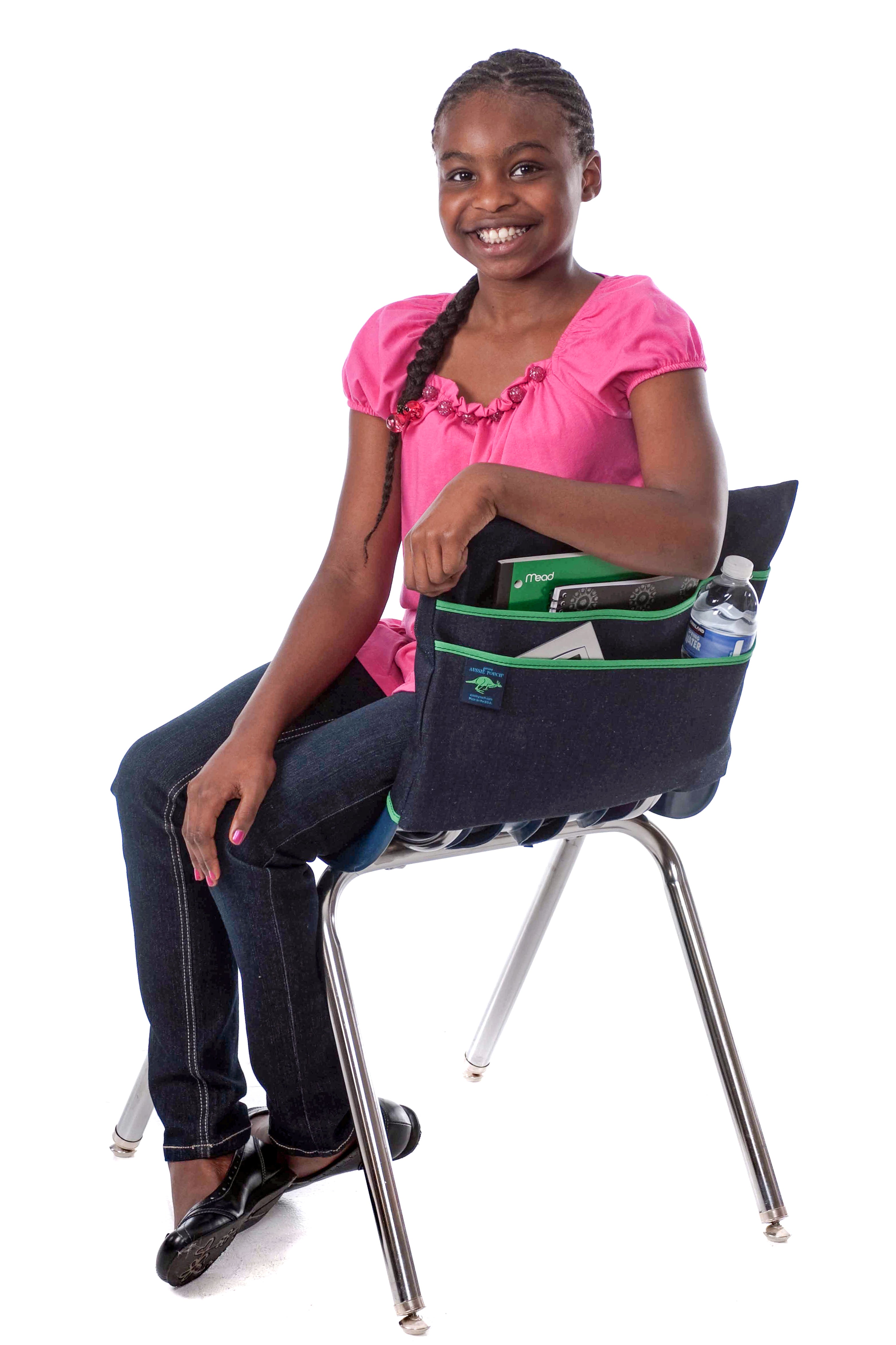Aussie Pouch® makes student chair pockets for students of all ages