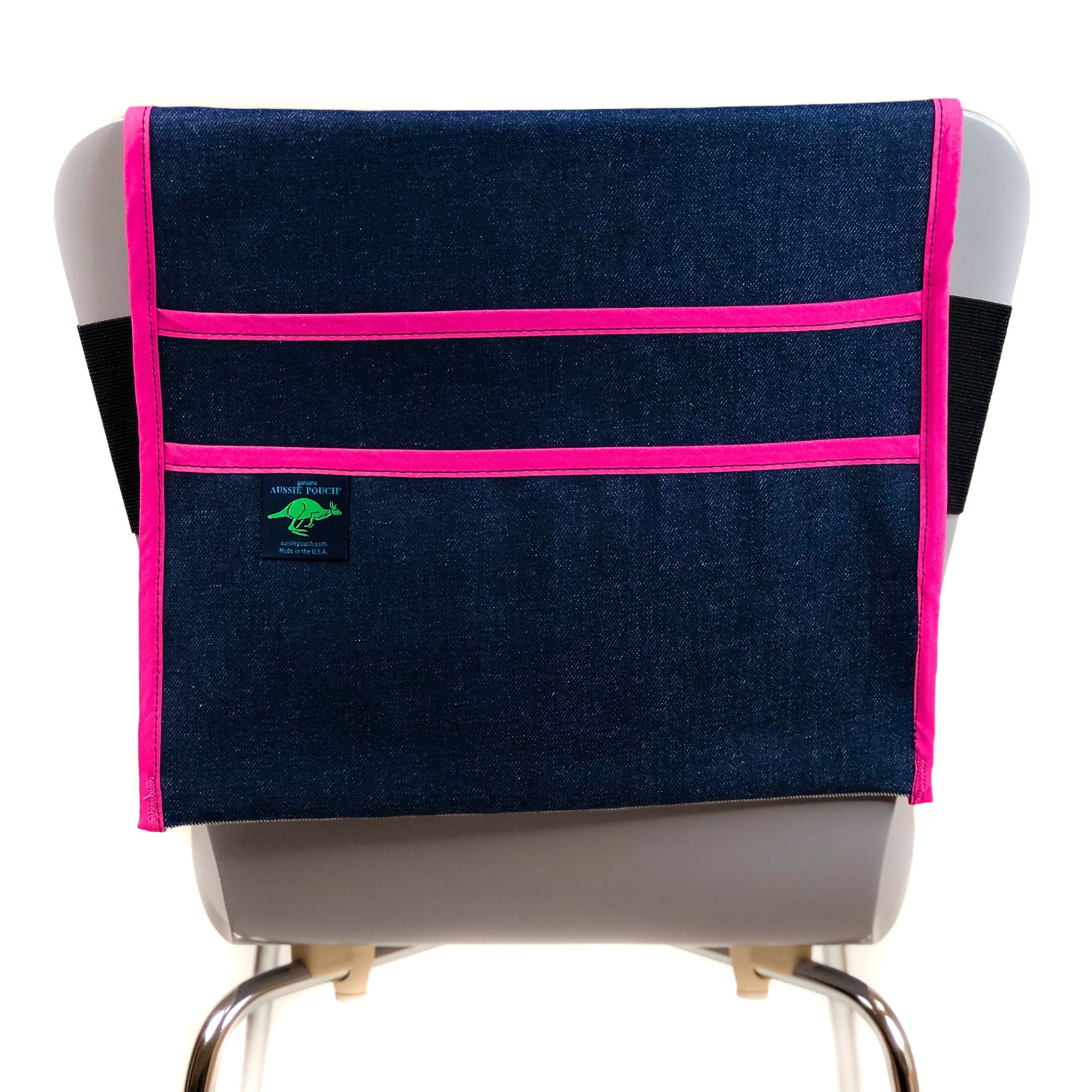 Aussie Pouch Classic Adjustable Chair Pocket Pink Trim