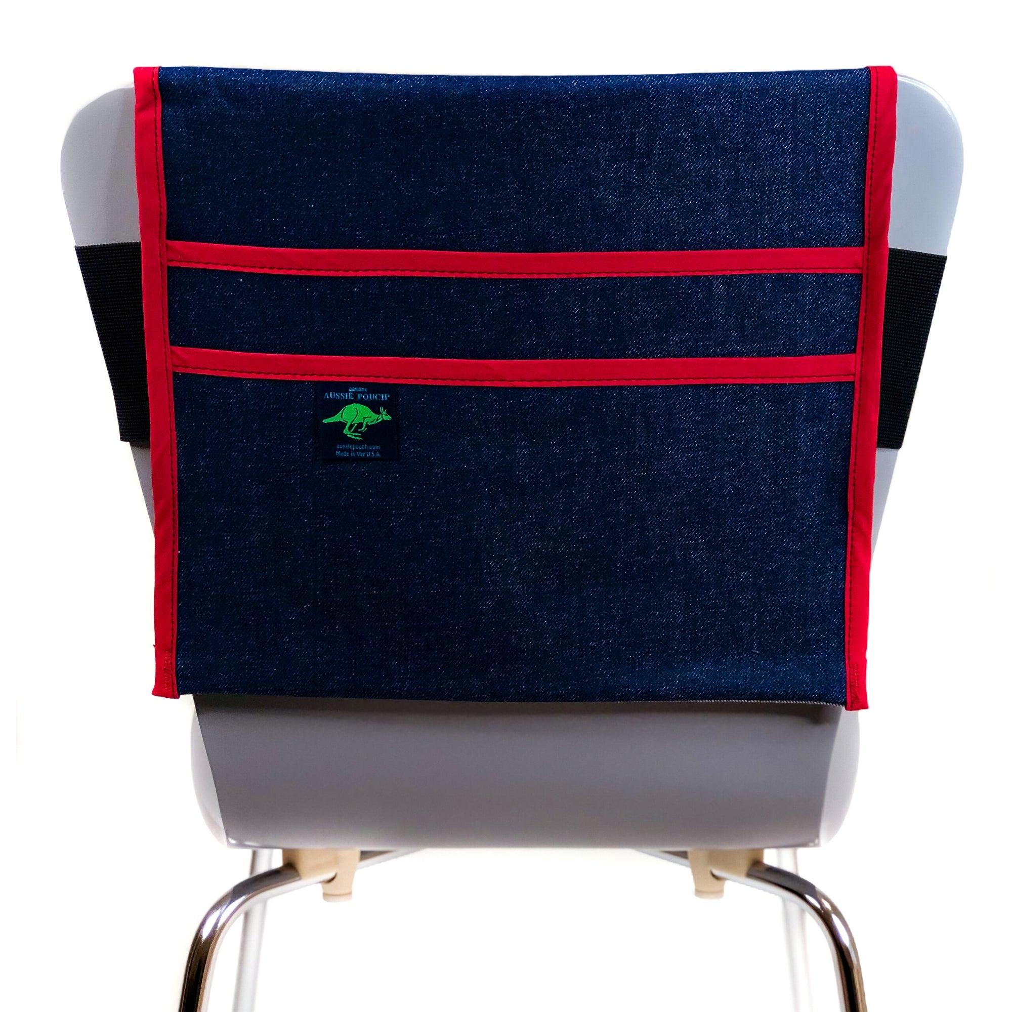 Aussie Pouch Classic Adjustable Chair Pocket Red Trim