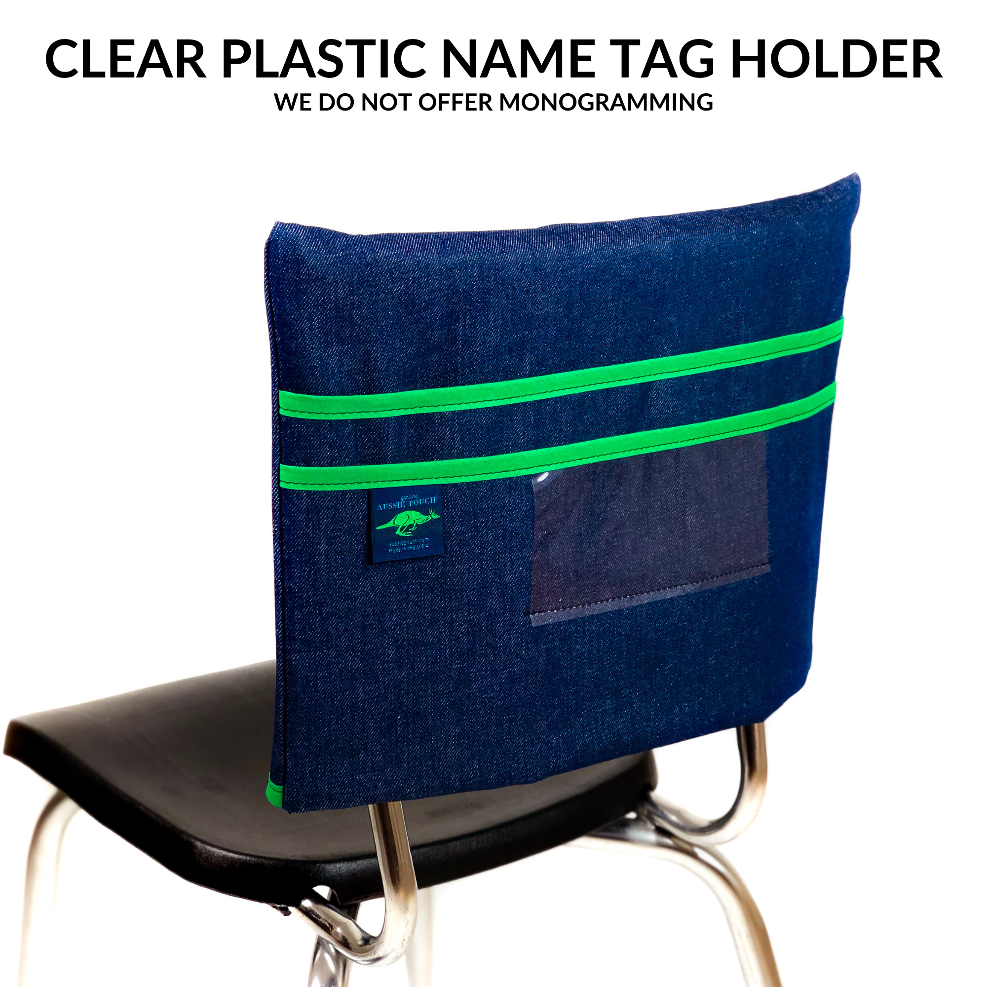 Aussie Pouch® Classic Chair Pocket with Name Tag Holder
