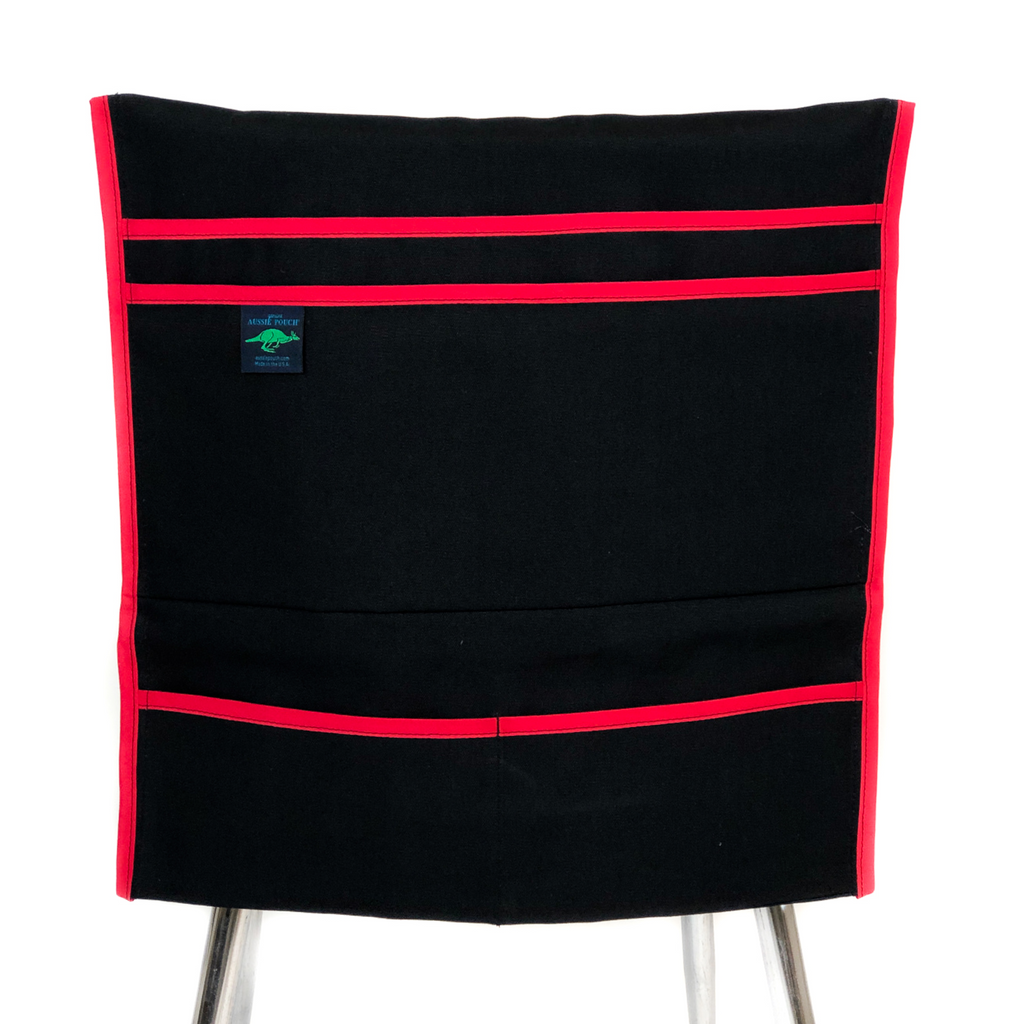 Aussie Pouch Organizer Chair Pocket Red Trim